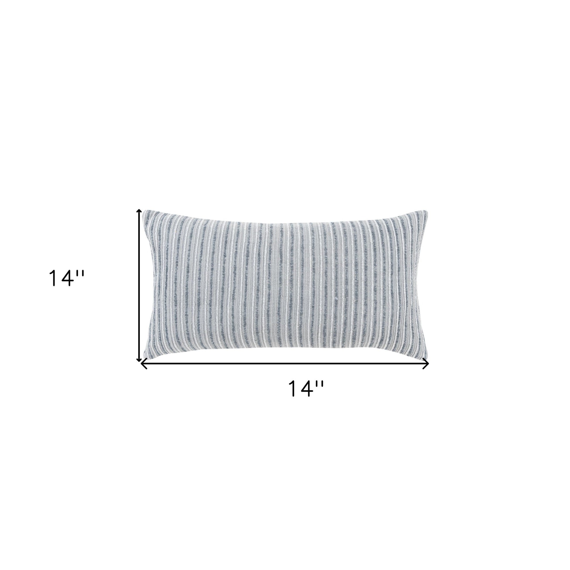 14" X 14" Gray Cotton Blend Pillow FurniFindUSA