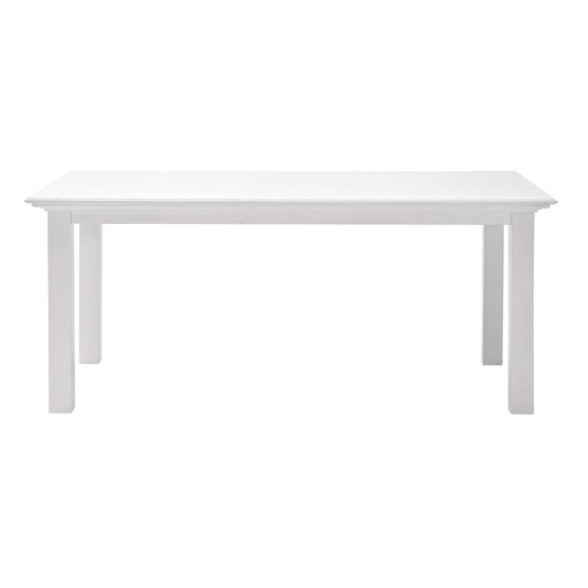 63" White Solid Wood Dining Table HomeRoots