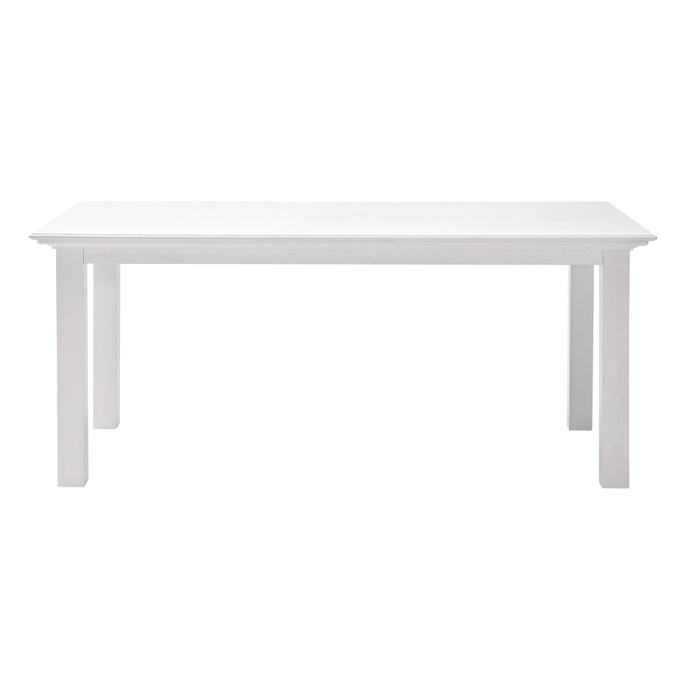 63" White Solid Wood Dining Table HomeRoots