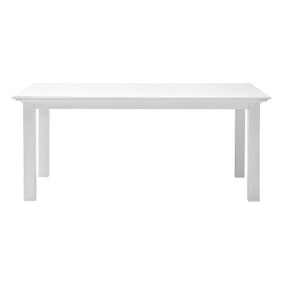 63" White Solid Wood Dining Table HomeRoots