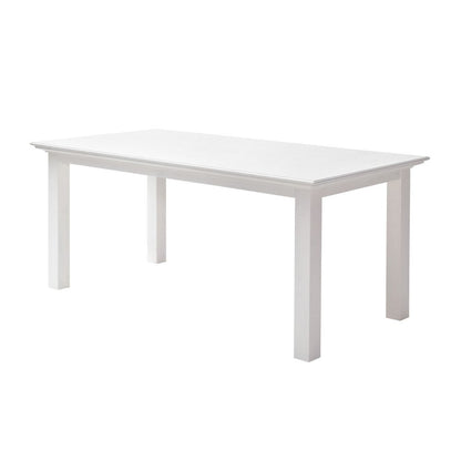63" White Solid Wood Dining Table HomeRoots