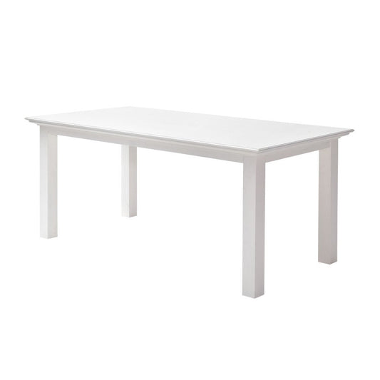 63" White Solid Wood Dining Table HomeRoots