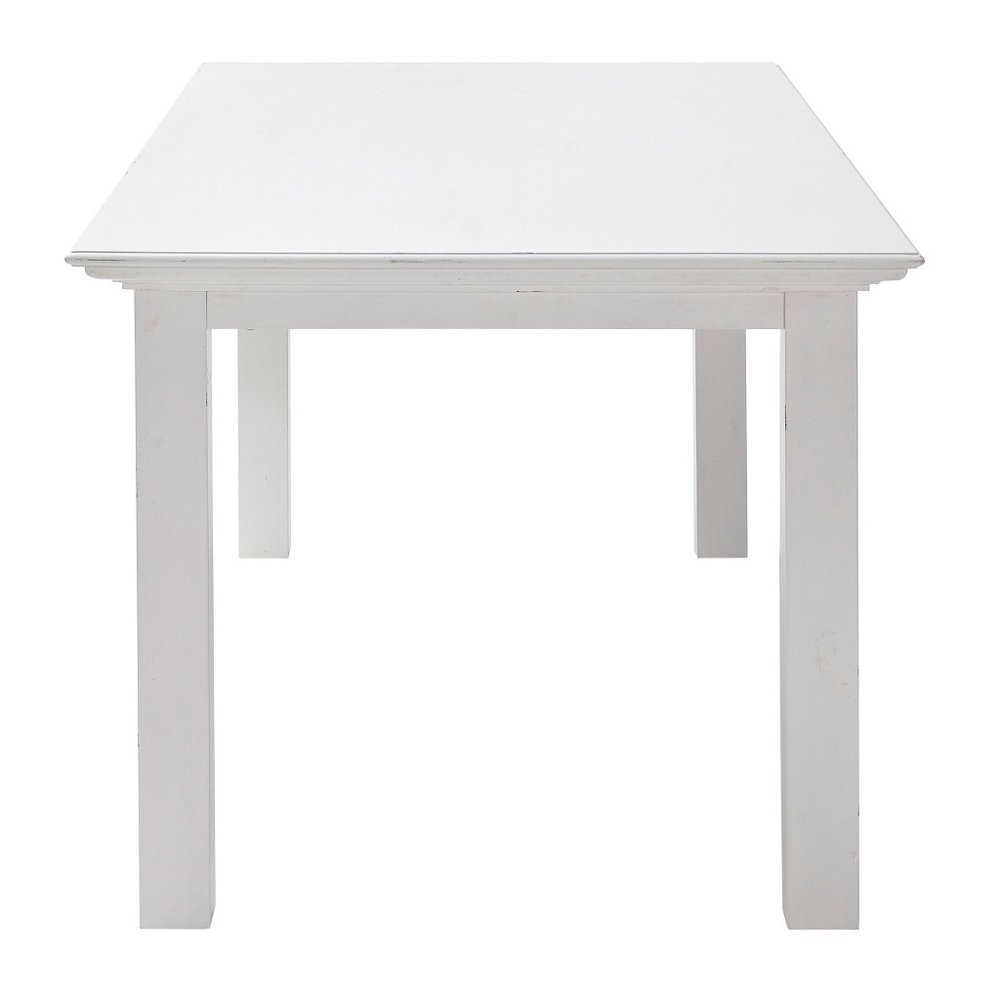 63" White Solid Wood Dining Table HomeRoots