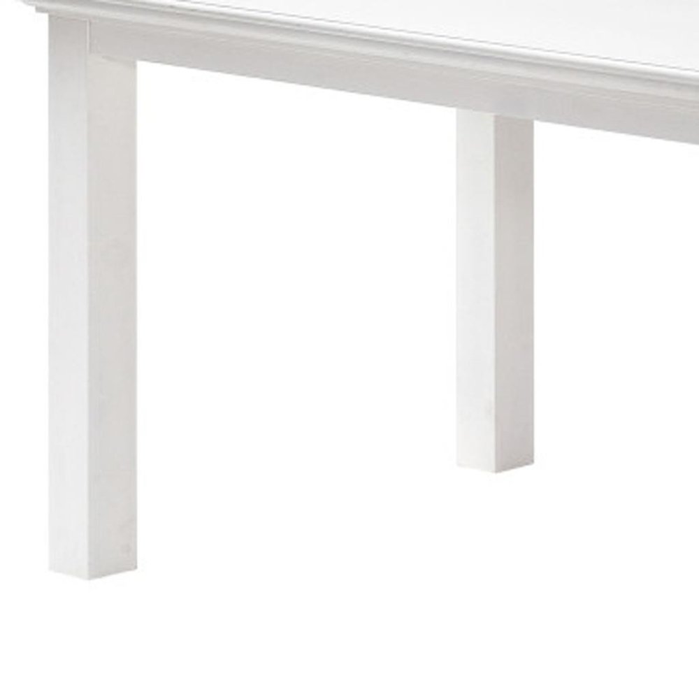 63" White Solid Wood Dining Table HomeRoots