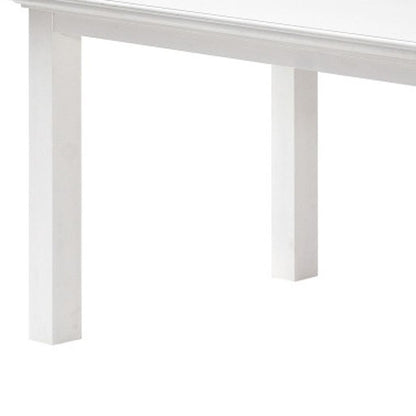 63" White Solid Wood Dining Table HomeRoots