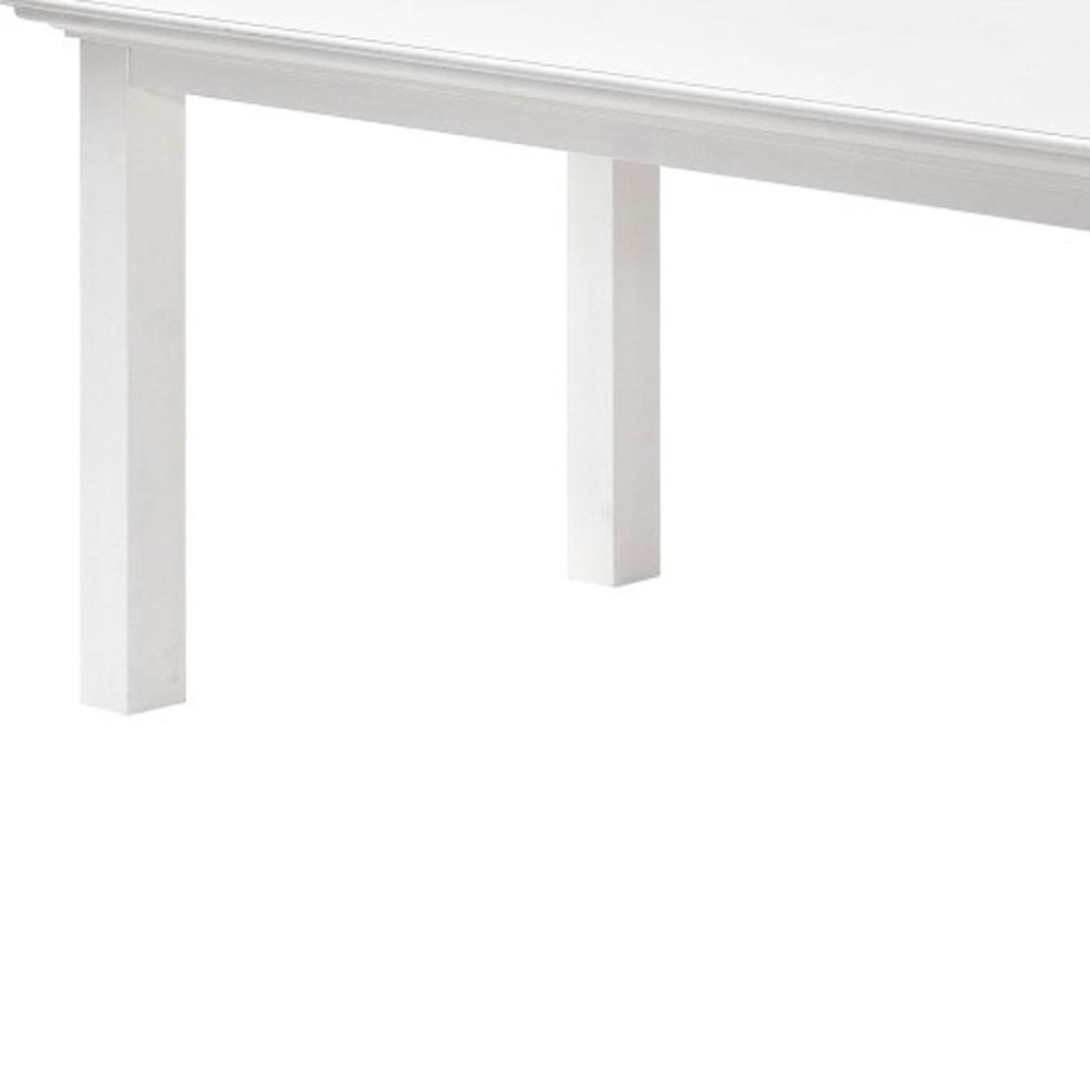 63" White Solid Wood Dining Table HomeRoots