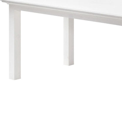 63" White Solid Wood Dining Table HomeRoots