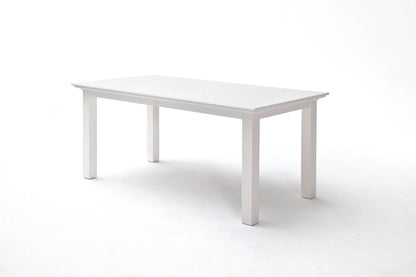 71" White Solid Wood Dining Table HomeRoots