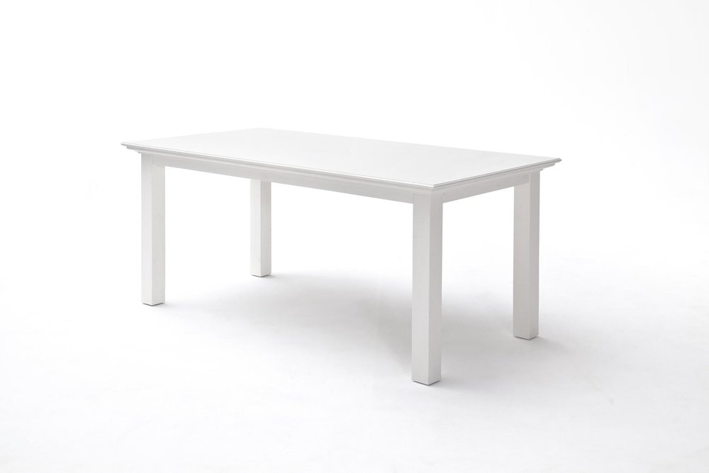 71" White Solid Wood Dining Table HomeRoots