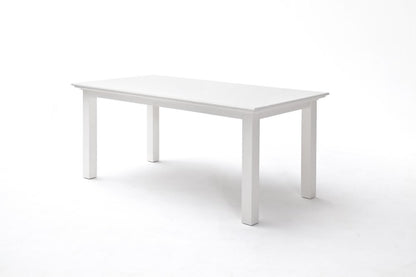 71" White Solid Wood Dining Table HomeRoots