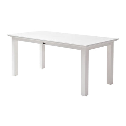 71" White Solid Wood Dining Table HomeRoots