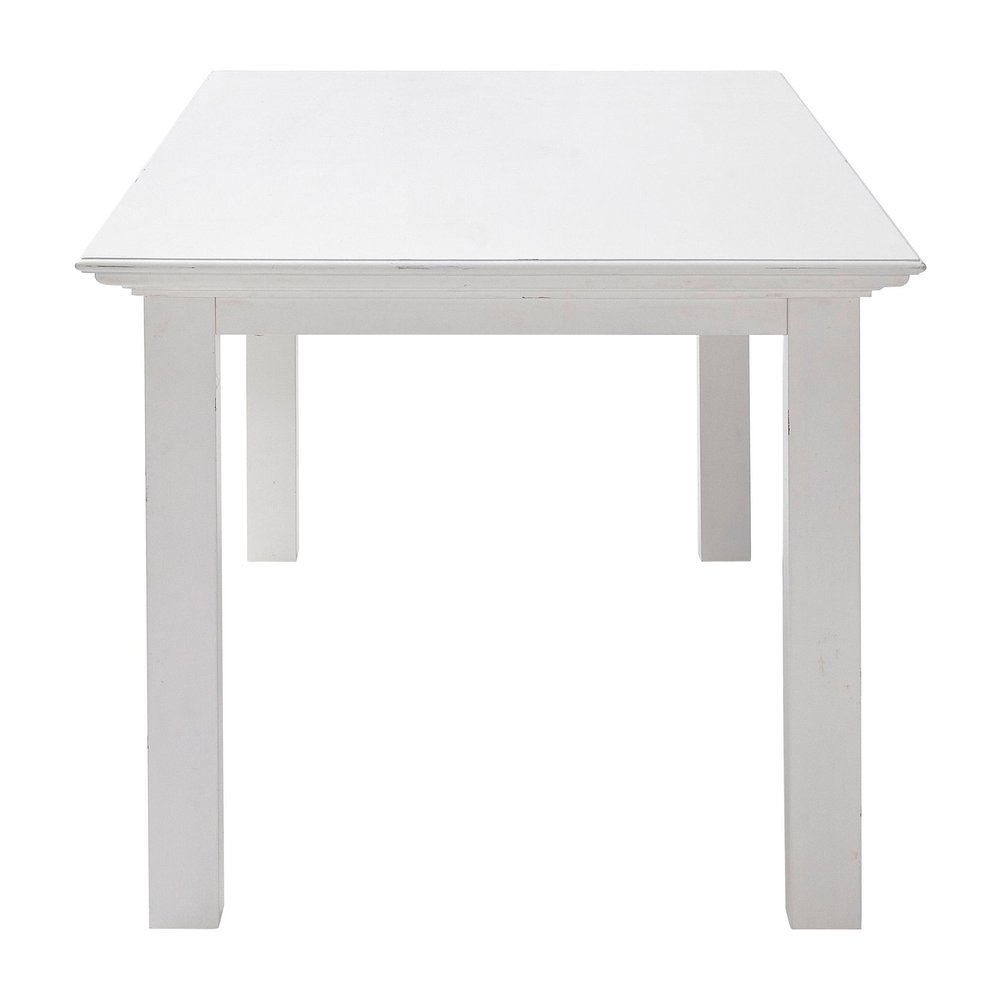 71" White Solid Wood Dining Table HomeRoots