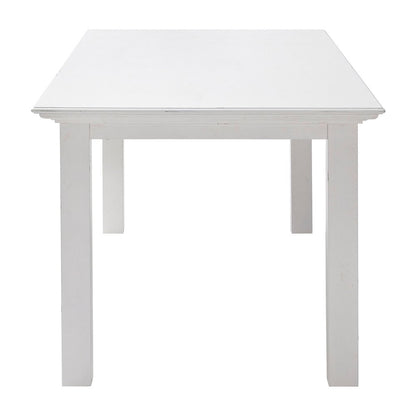 71" White Solid Wood Dining Table HomeRoots