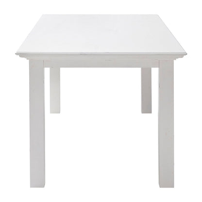 71" White Solid Wood Dining Table HomeRoots