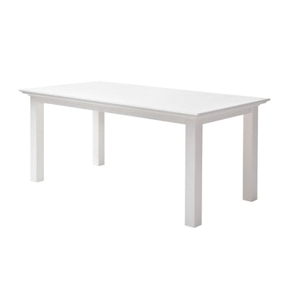 71" White Solid Wood Dining Table HomeRoots