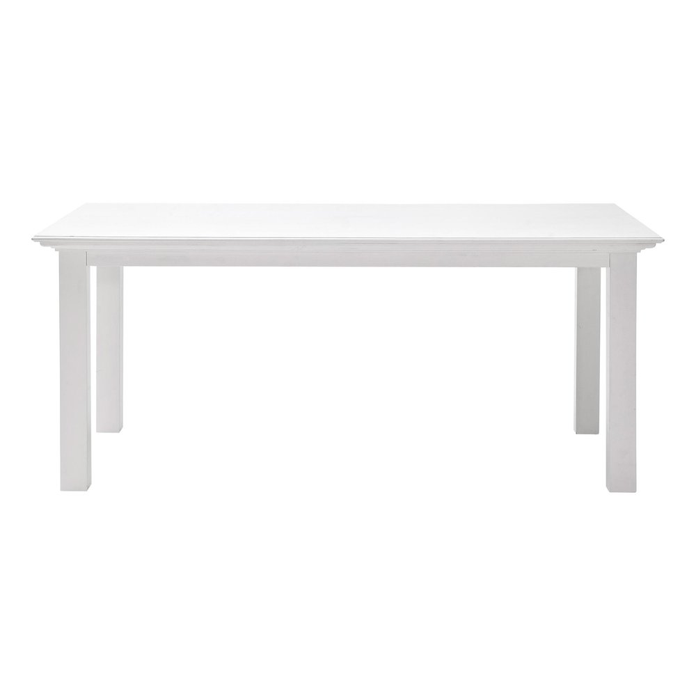 71" White Solid Wood Dining Table HomeRoots