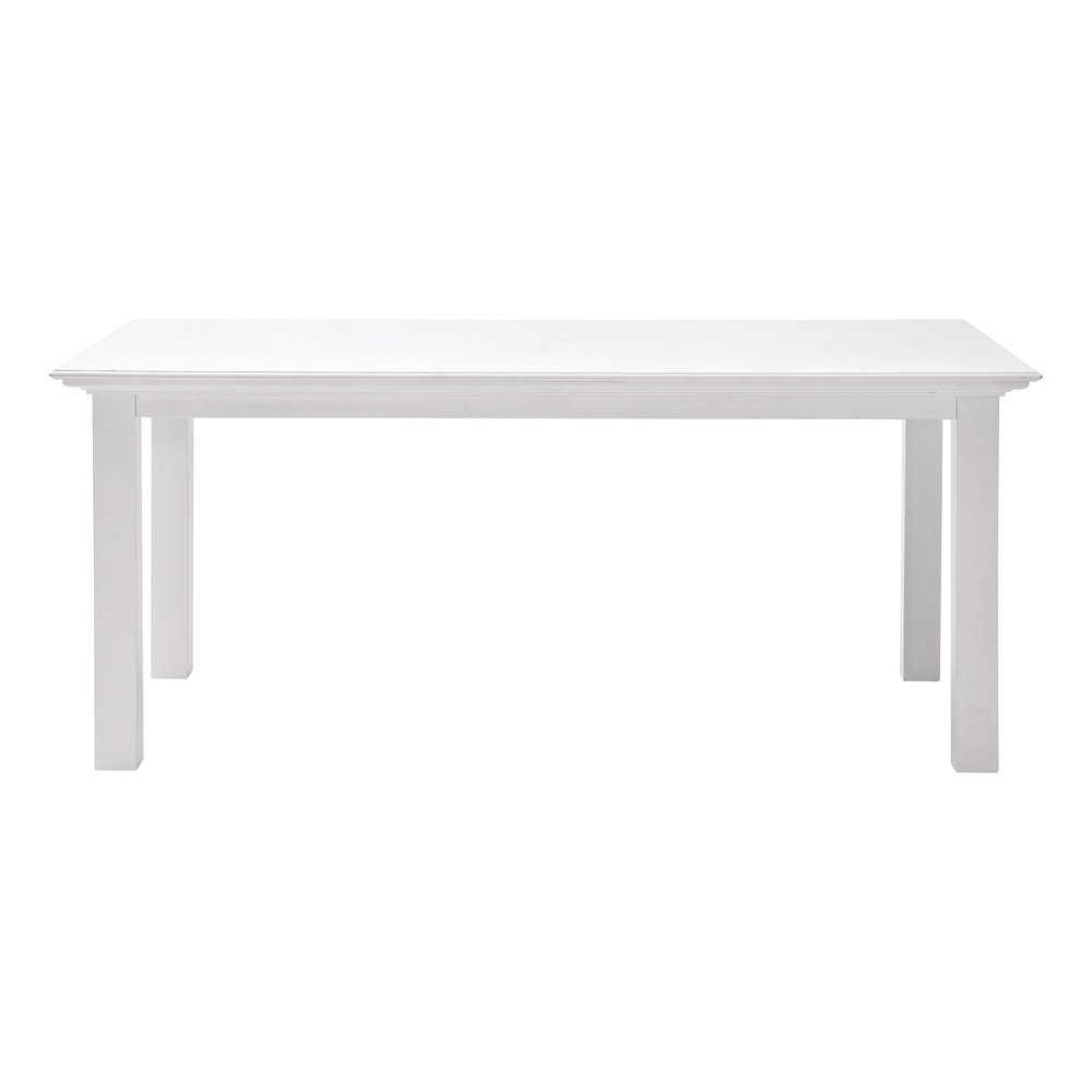 71" White Solid Wood Dining Table HomeRoots