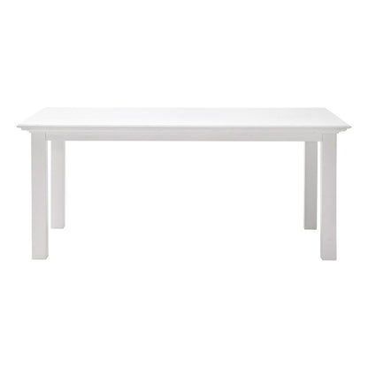 71" White Solid Wood Dining Table HomeRoots