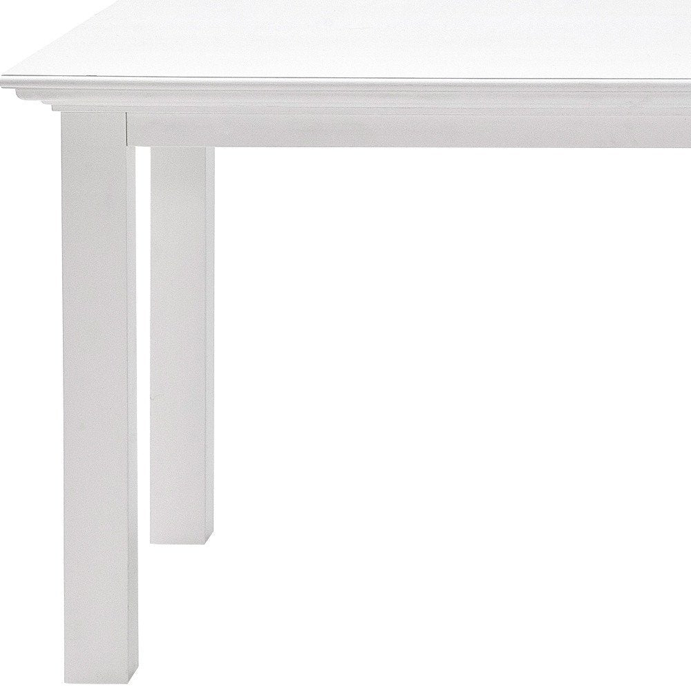 71" White Solid Wood Dining Table HomeRoots