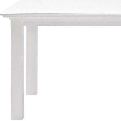 71" White Solid Wood Dining Table HomeRoots