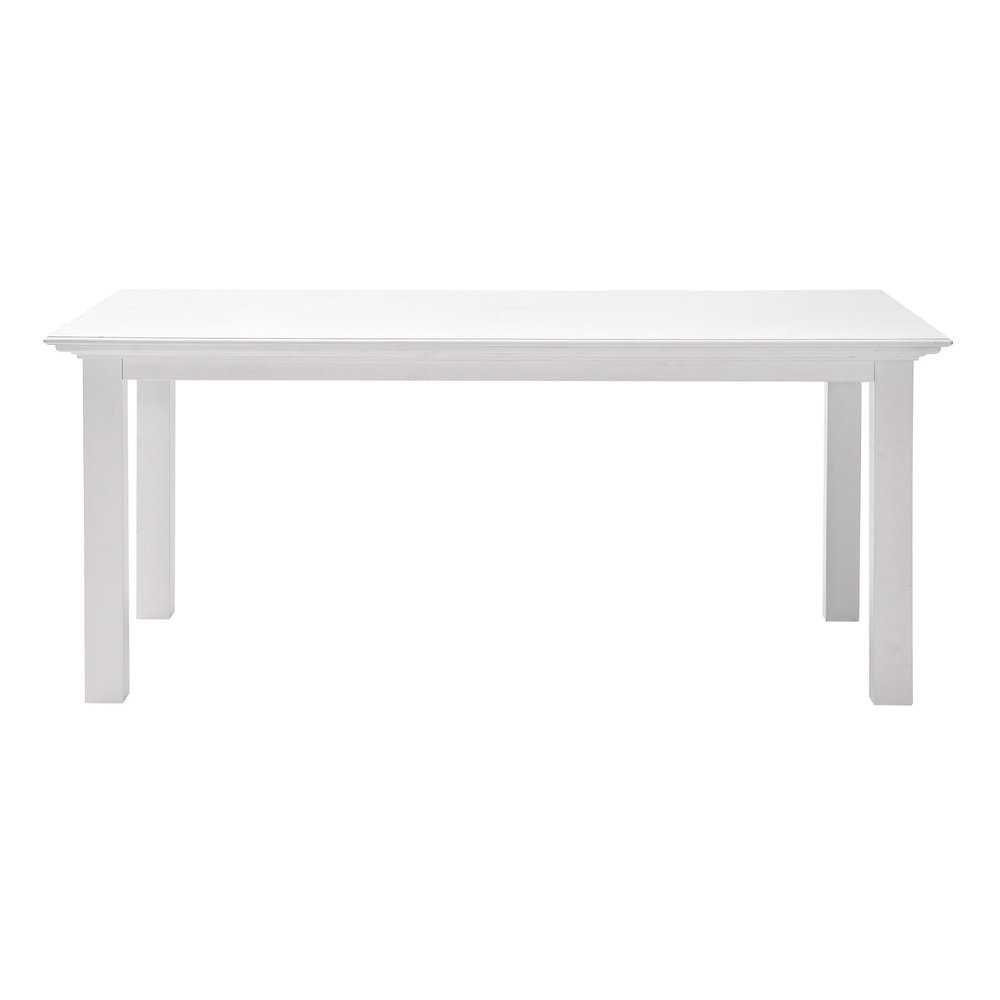 79" White Solid Wood Dining Table HomeRoots