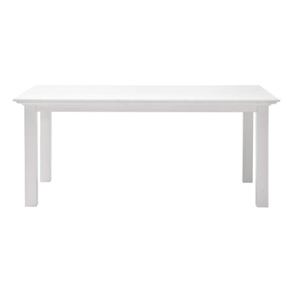 79" White Solid Wood Dining Table HomeRoots