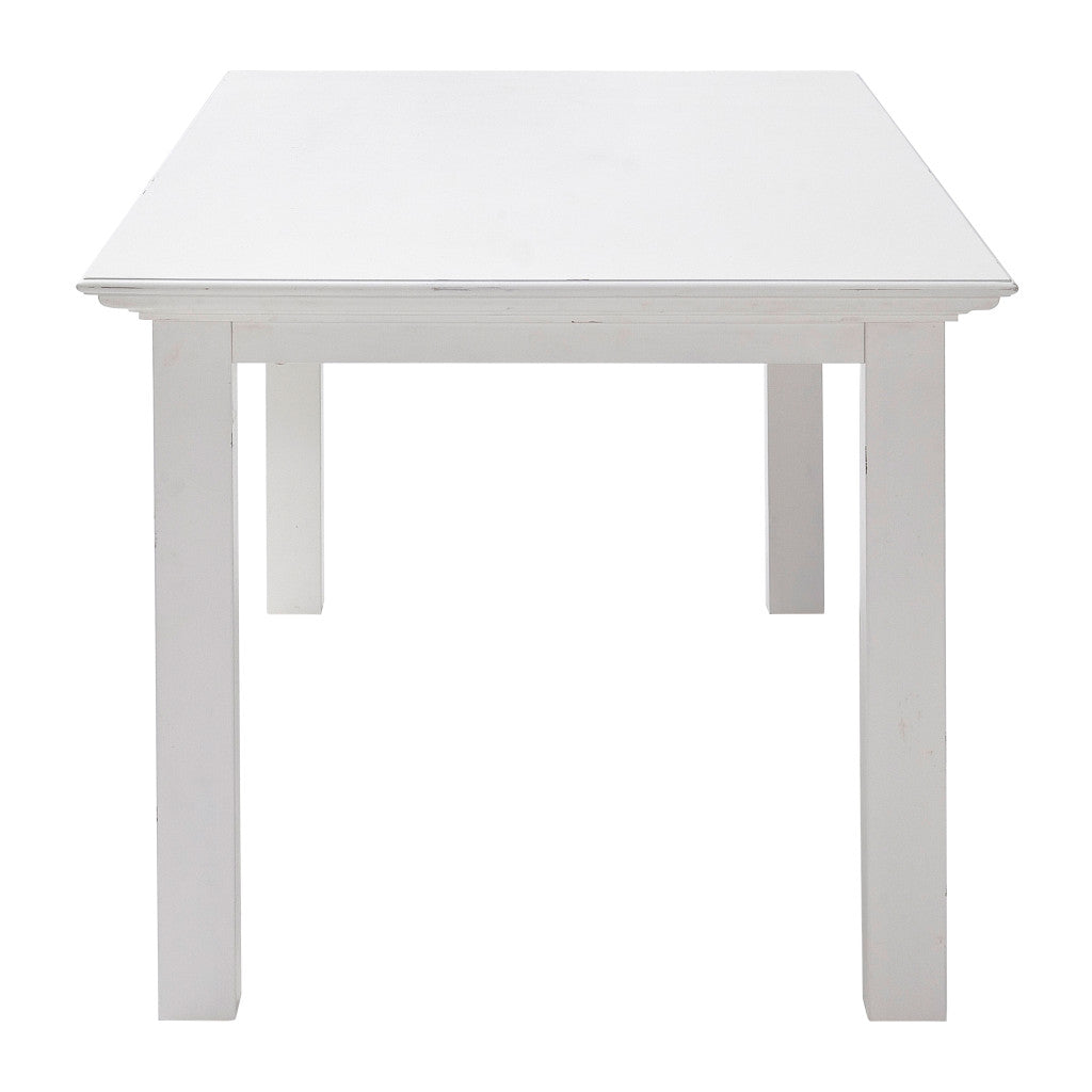 79" White Solid Wood Dining Table