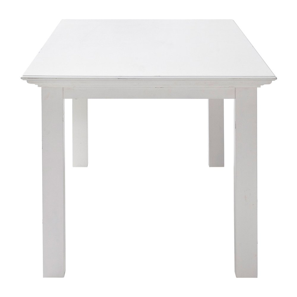 79" White Solid Wood Dining Table HomeRoots