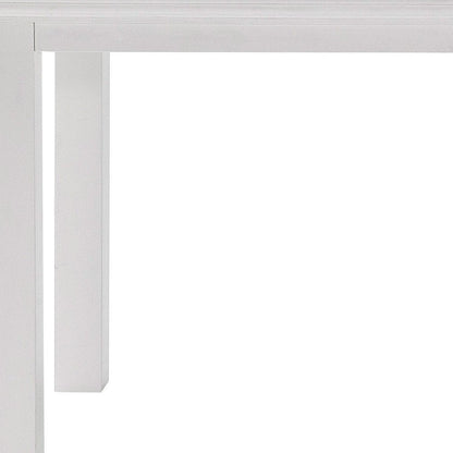 79" White Solid Wood Dining Table HomeRoots