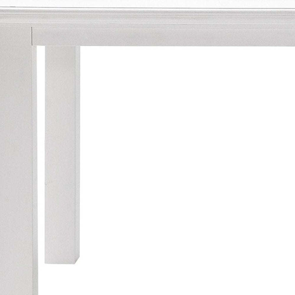79" White Solid Wood Dining Table HomeRoots