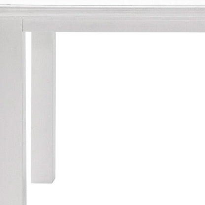 79" White Solid Wood Dining Table HomeRoots