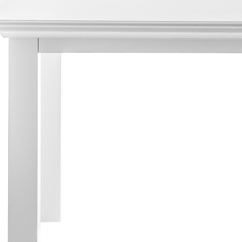 79" White Solid Wood Butterfly Leaf Extending Dining Table HomeRoots