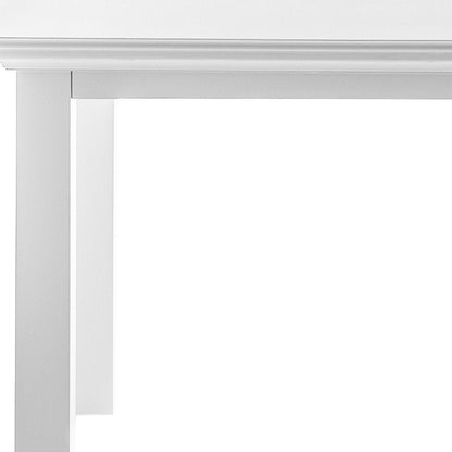 79" White Solid Wood Butterfly Leaf Extending Dining Table HomeRoots