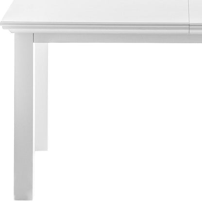 79" White Solid Wood Butterfly Leaf Extending Dining Table HomeRoots