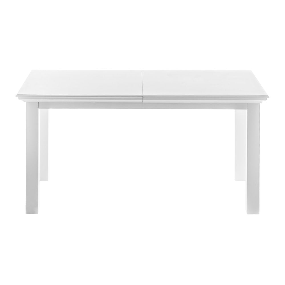 79" White Solid Wood Butterfly Leaf Extending Dining Table HomeRoots