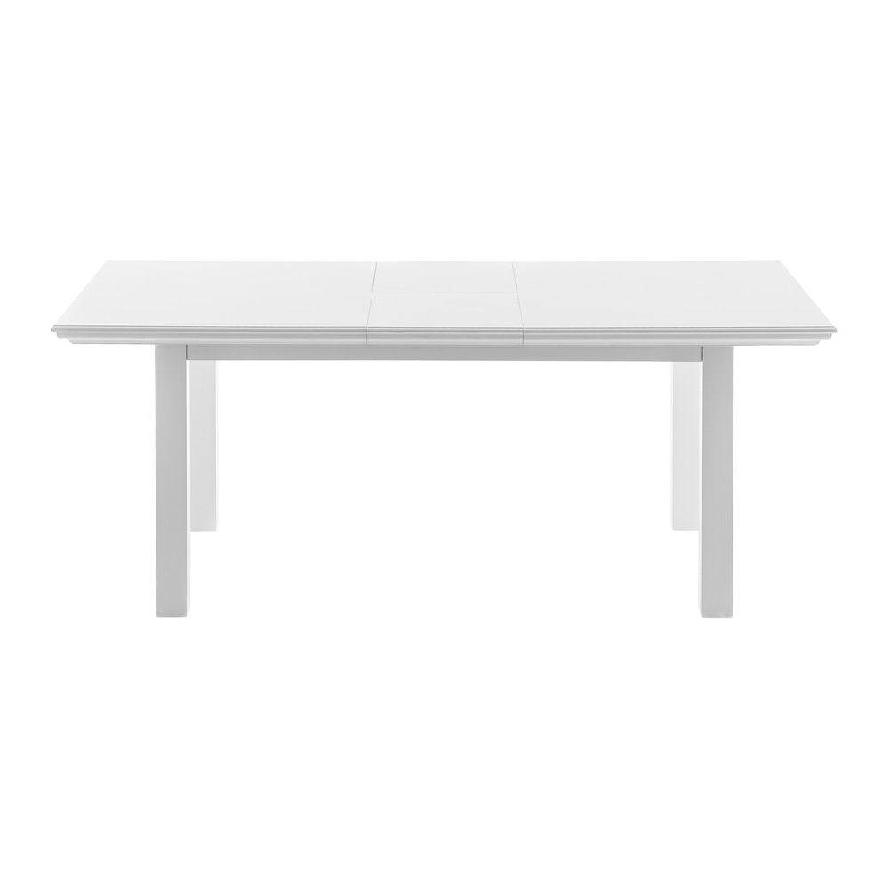 79" White Solid Wood Butterfly Leaf Extending Dining Table HomeRoots