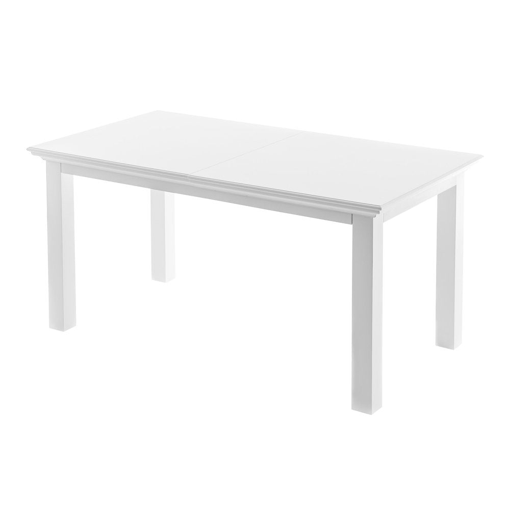 79" White Solid Wood Butterfly Leaf Extending Dining Table HomeRoots