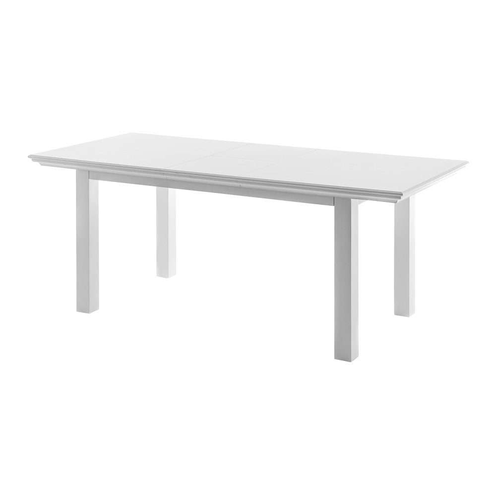 79" White Solid Wood Butterfly Leaf Extending Dining Table HomeRoots