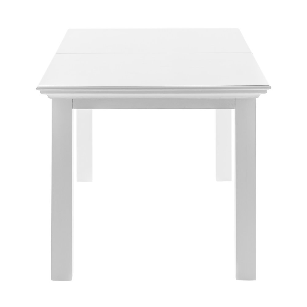 79" White Solid Wood Butterfly Leaf Extending Dining Table HomeRoots