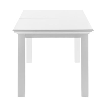 79" White Solid Wood Butterfly Leaf Extending Dining Table HomeRoots