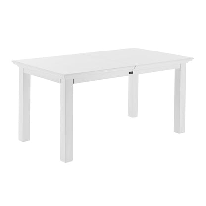 79" White Solid Wood Butterfly Leaf Extending Dining Table HomeRoots