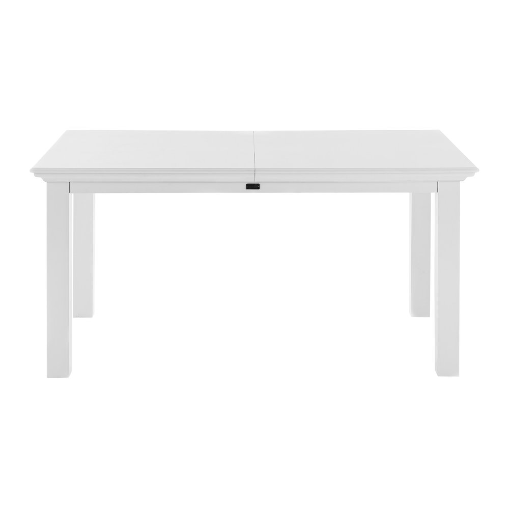 79" White Solid Wood Butterfly Leaf Extending Dining Table HomeRoots