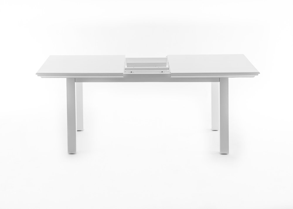 79" White Solid Wood Butterfly Leaf Extending Dining Table HomeRoots