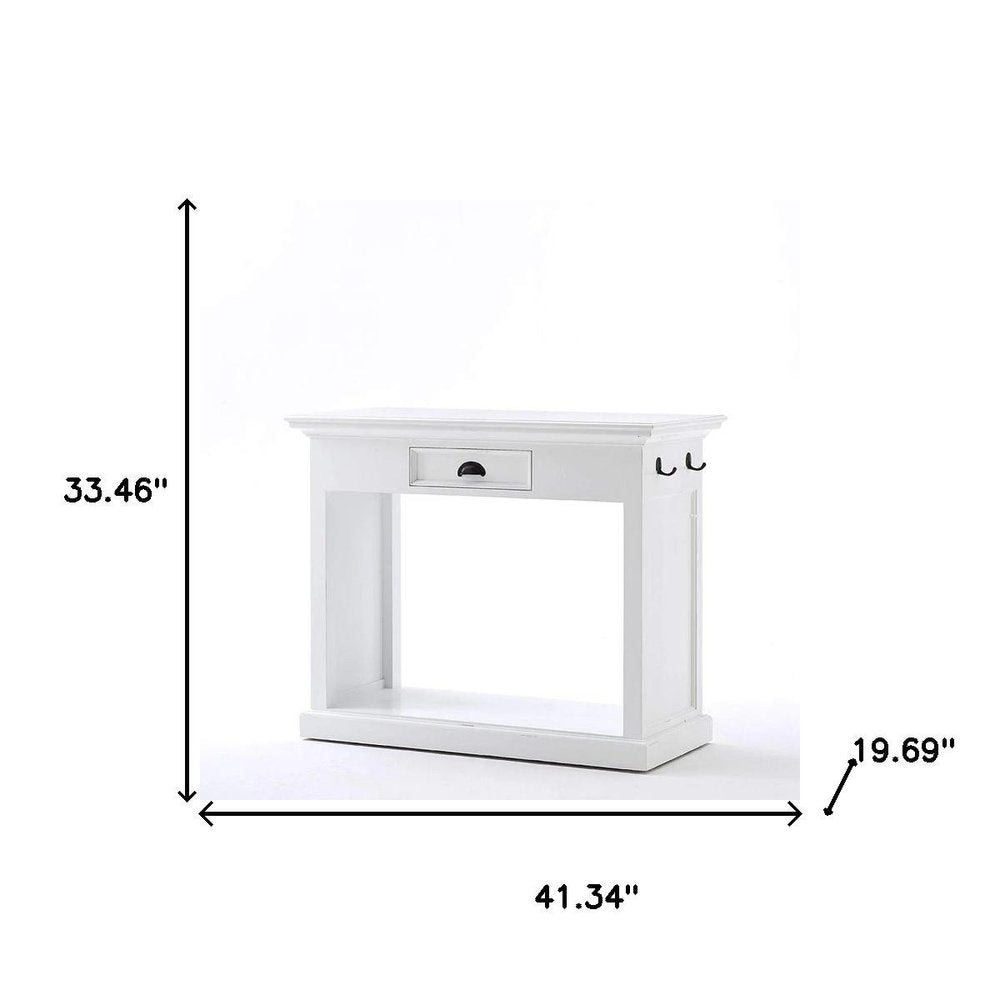 Three Piece White Solid Wood Dining Set with Two Chairs HomeRoots
