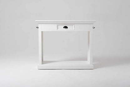 Three Piece White Solid Wood Dining Set with Two Chairs HomeRoots