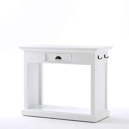 Three Piece White Solid Wood Dining Set with Two Chairs HomeRoots