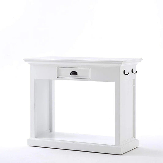 Three Piece White Solid Wood Dining Set with Two Chairs HomeRoots