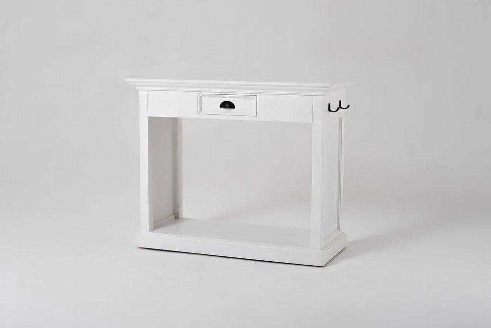 Three Piece White Solid Wood Dining Set with Two Chairs HomeRoots
