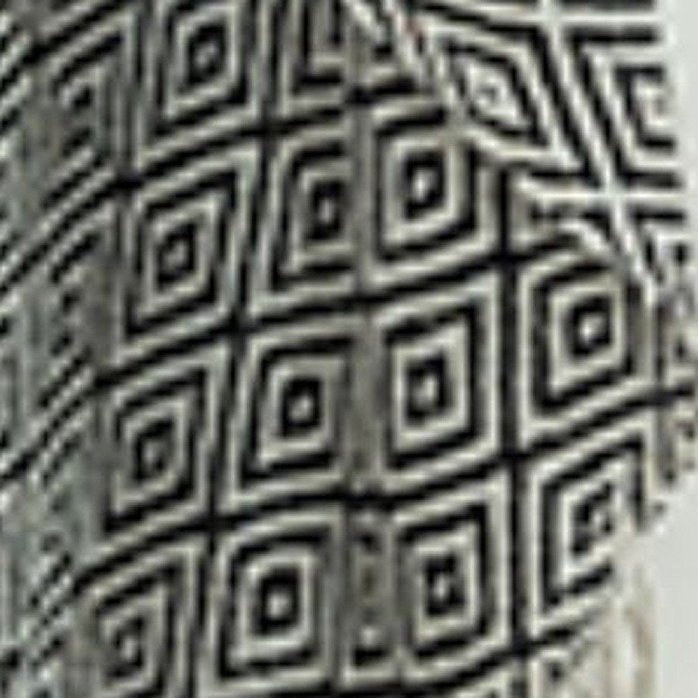 50" X 60" Black And White Cotton Chevron Throw Blanket with Tassels — view 1
