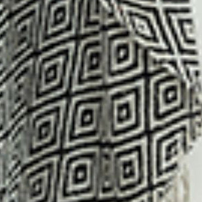 50" X 60" Black And White Cotton Chevron Throw Blanket with Tassels HomeRoots